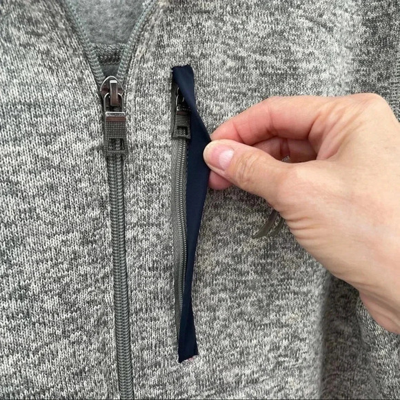 Nautica Men’s Gray Knit Jacket Medium Full Zip Closure Pockets - Picture 4 of 9